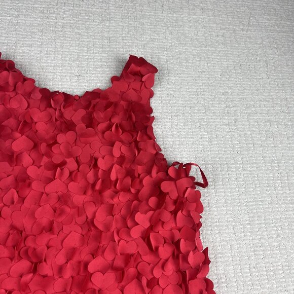 BCBGMAXAZRIA Red 3D Heart Sleeveless Mini Dress Size 4 Valentine Party - Picture 16 of 16